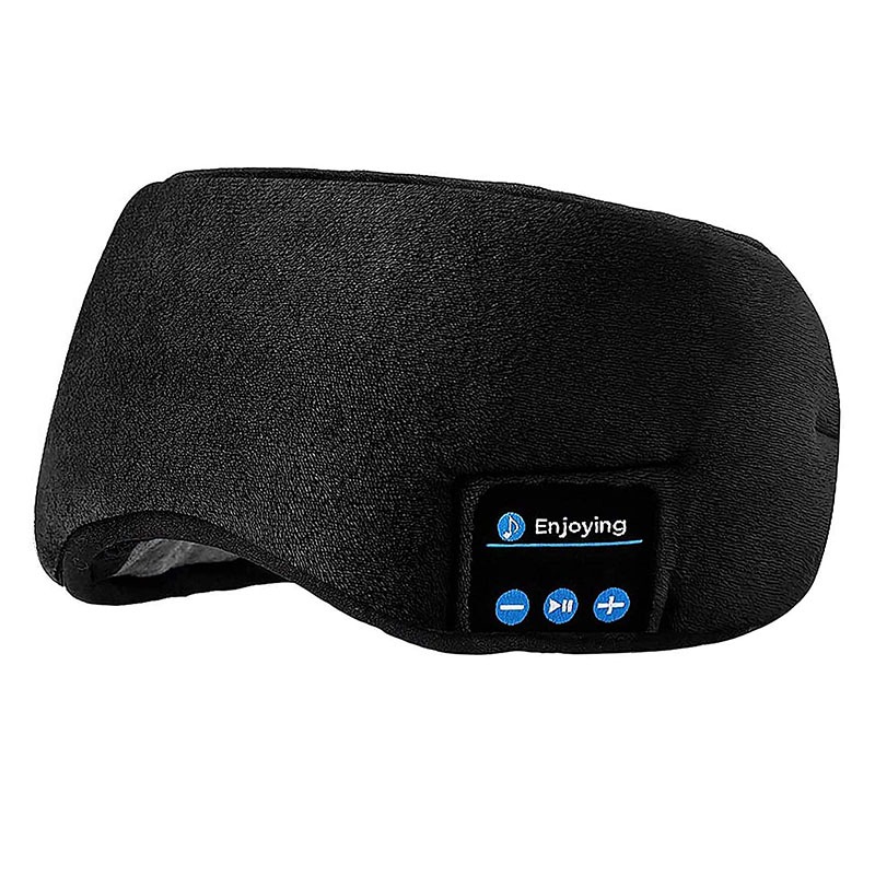 DreamSound Bluetooth Schlafbrille – schwarze Schlafmaske mit integrierten Stereo-Kopfhörern